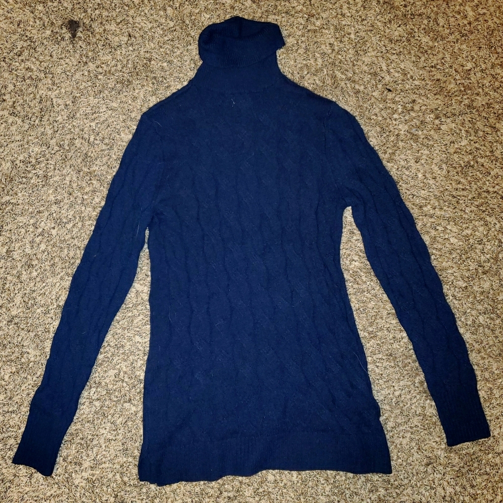 Blue Women's Turtleneck Sweater